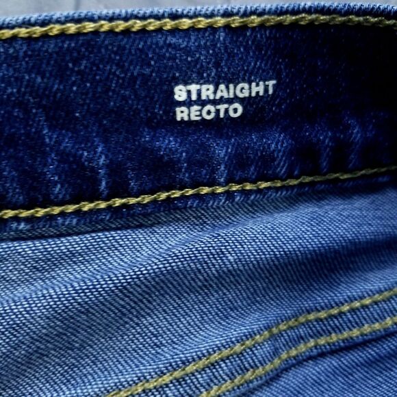 Goodfellow Co Jeans Mens 32X34 Blue Slim Straight Total Flex Dark American Denim - Picture 10 of 13